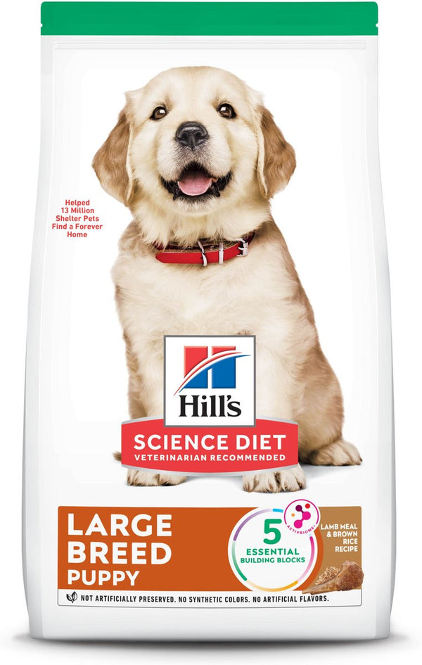 Hill's Science Diet Puppy Lamb Meal & Brown Rice Large Breed Recipe Dog Food, 30 lb