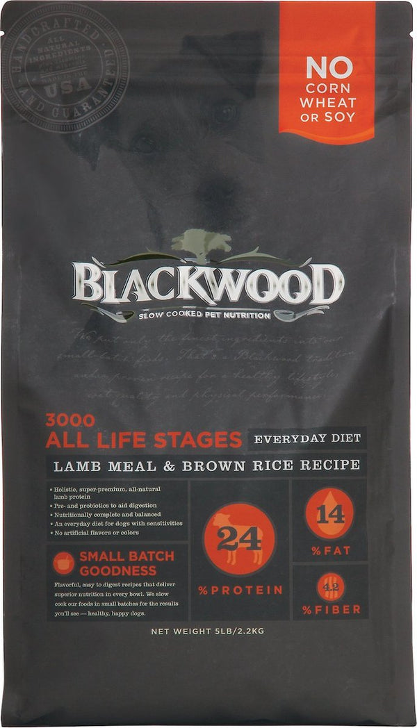 Blackwood 3000 Lamb Meal & Brown Rice Recipe Everyday Diet Dry Dog Food, 30 lbs