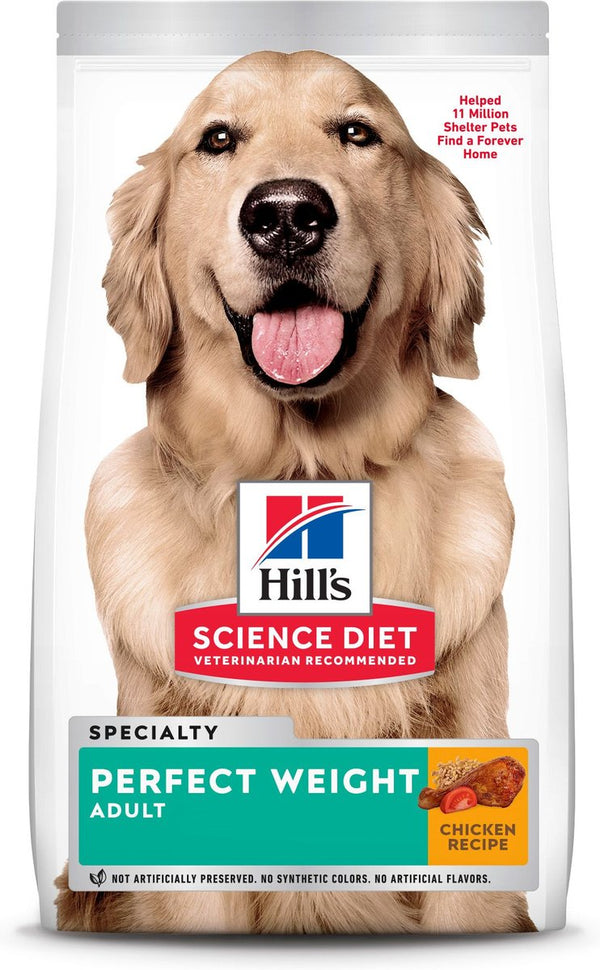 Hill's Science Diet Adult Perfect Weight Chicken Recipe Dry Dog Food, 25 lbs