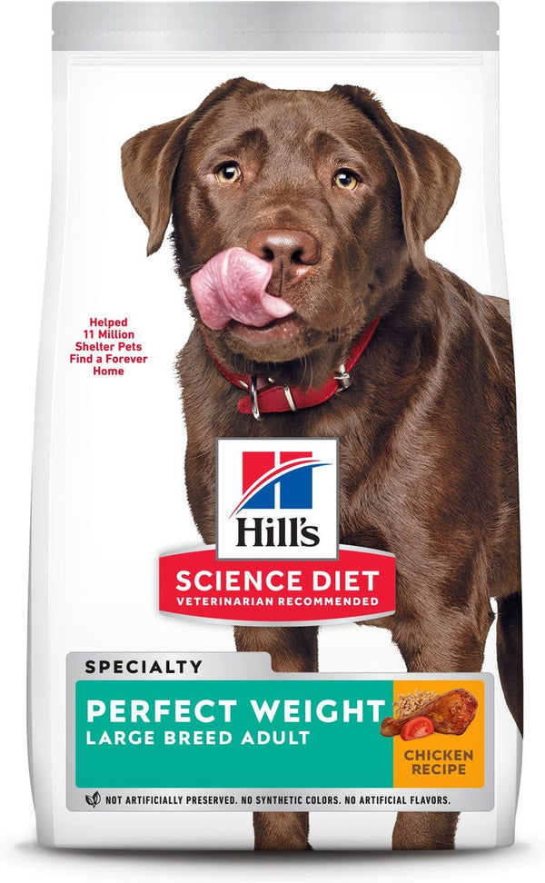 Hill's Science Diet Adult Perfect Weight Large Breed Chicken Dry Dog Food, 25 lb