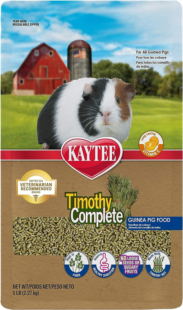 Kaytee Timothy Complete Pet Guinea Pig Food, 5 lbs