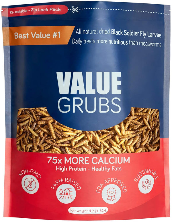 Value Grubs Better Than Dried Mealworms for Chickens, 4 lbs