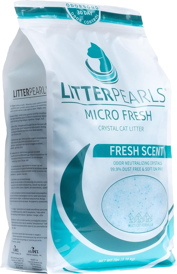 Litter Pearls Crystal Cat Litter with Odorbond, 7 lbs