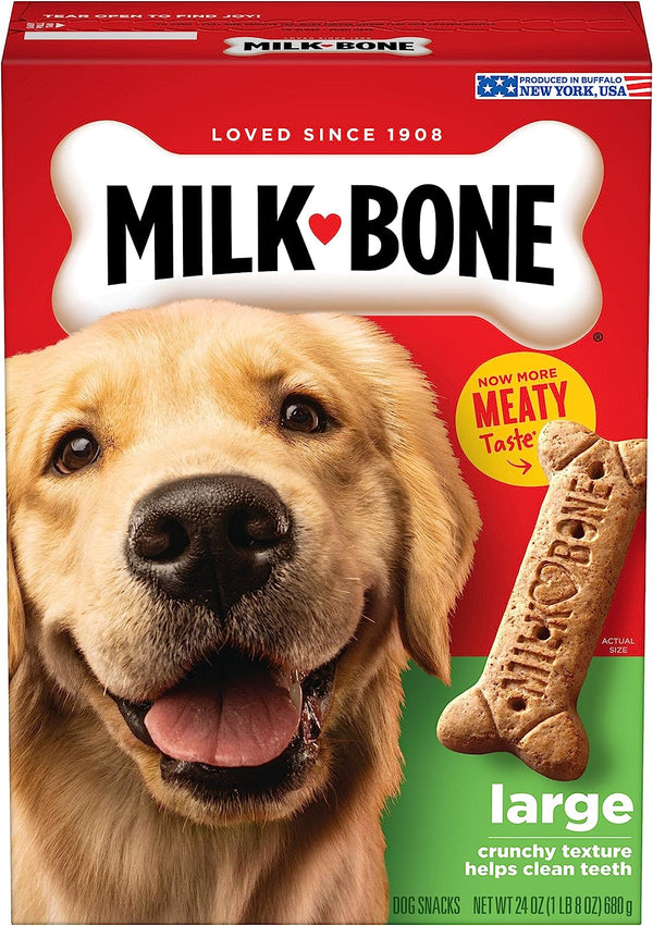 Milk-Bone Original Dog Treats Biscuits for Large Dogs, 24 Ounce