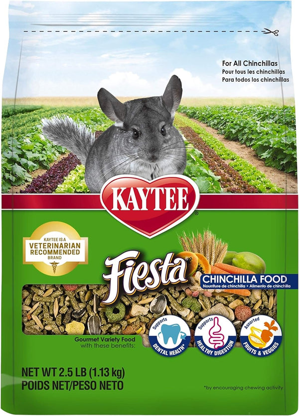 Kaytee Fiesta Pet Chinchilla Food, 2.5 lbs