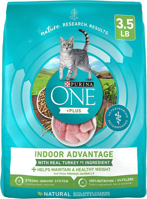 Purina ONE Natural, Low Fat, Weight Control, Indoor Dry Cat Food, +Plus Indoor Advantage