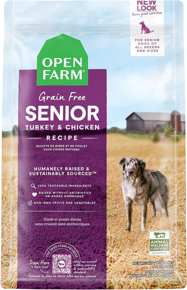 Open Farm Senior Grain-Free Dry Dog Food, 22 lbs