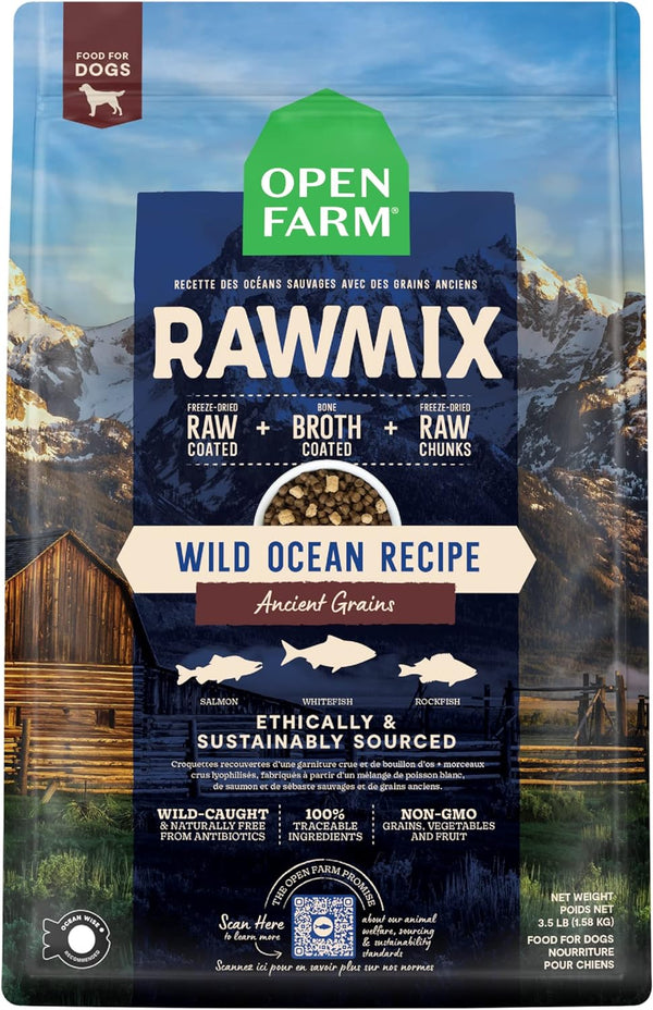 Open Farm RawMix Ancient Grains Wild-Ocean Recipe for Dogs, 20 lbs