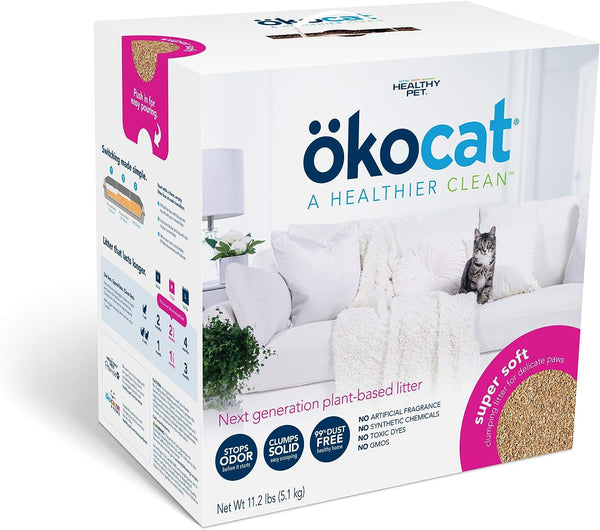 ökocat Super Soft Natural Wood Clumping Litter, Medium, 11.2 lbs