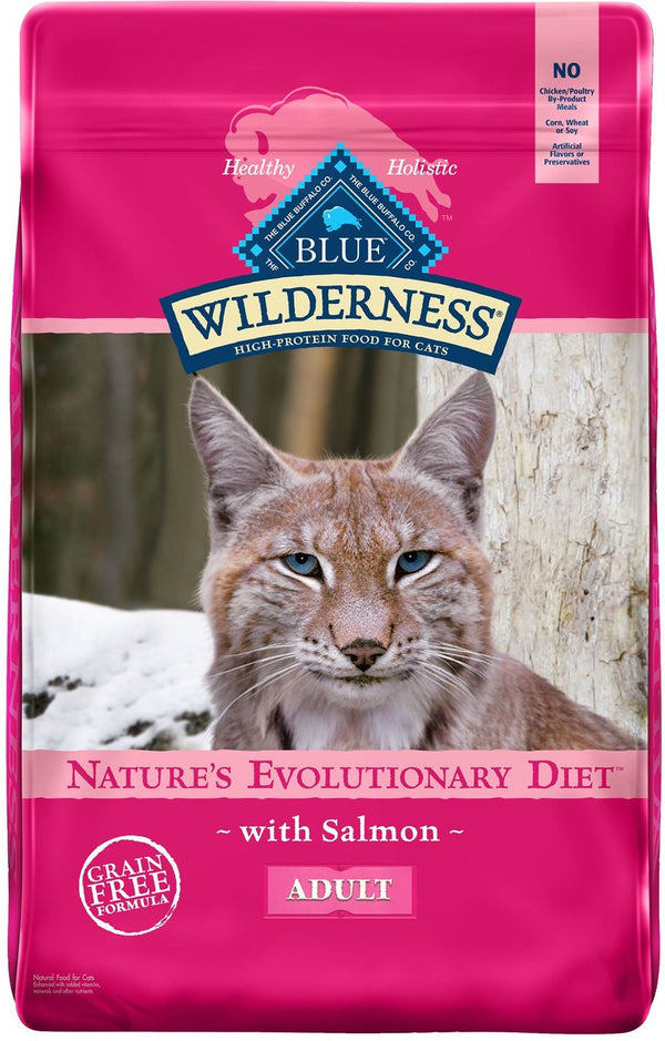 Blue Buffalo Wilderness Salmon Recipe Grain-Free Dry Cat Food, 11 lbs