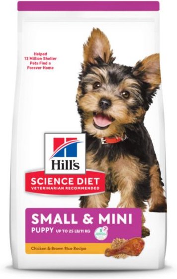 Hill's Science Diet Small Paws Chicken Meal, Barley & Brown Rice Recipe Dry Puppy Food, 15.5 lbs