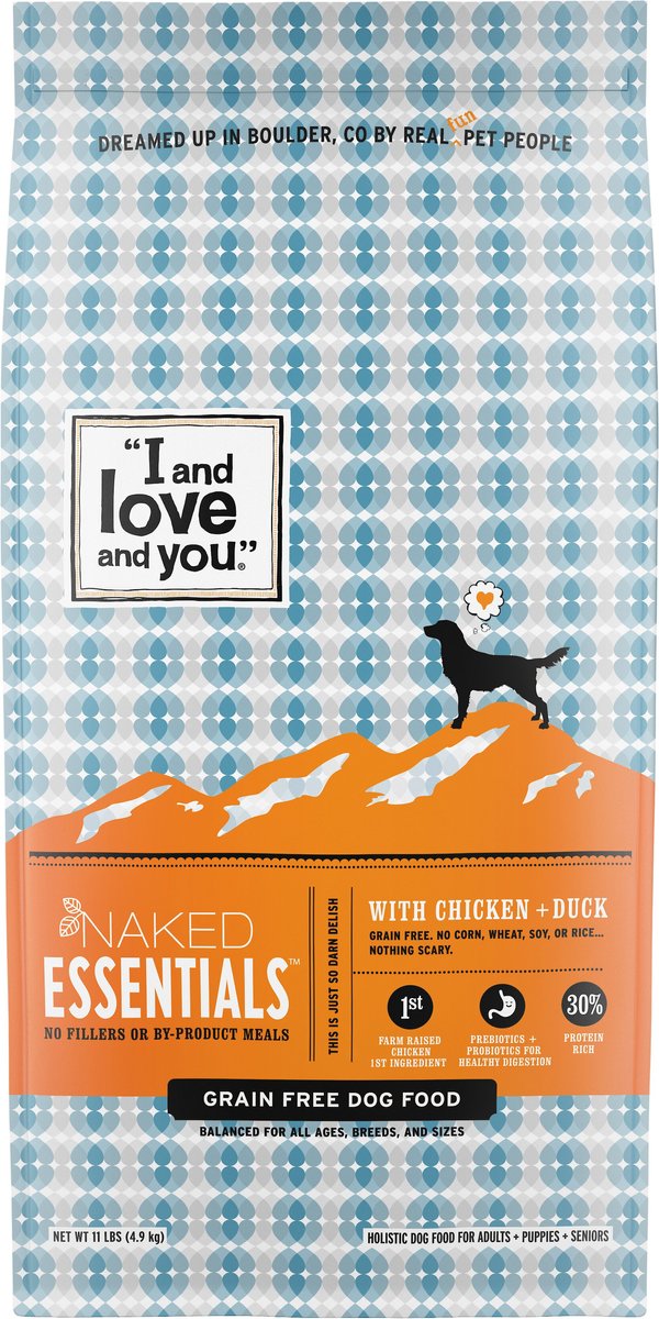 I and Love and You Naked Essentials Grain-Free Chicken and Duck Recipe Dry Dog Food, 11 lb