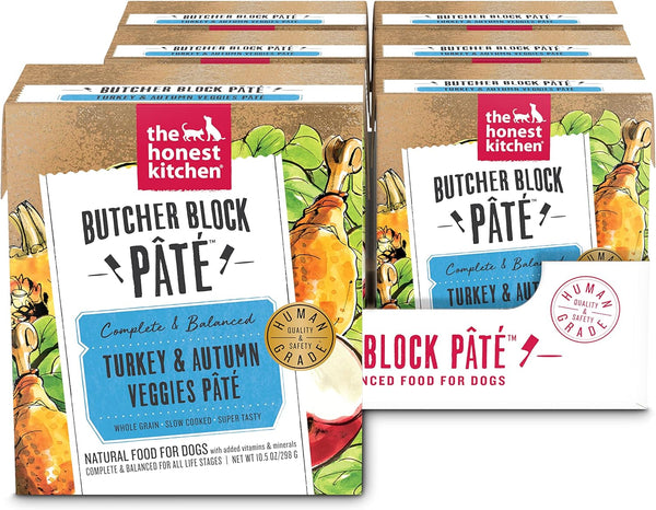 The Honest Kitchen Butcher Block Pâté: Turkey & Autumn Veggies Wet Dog Food, 10.5 oz (Pack of 6)