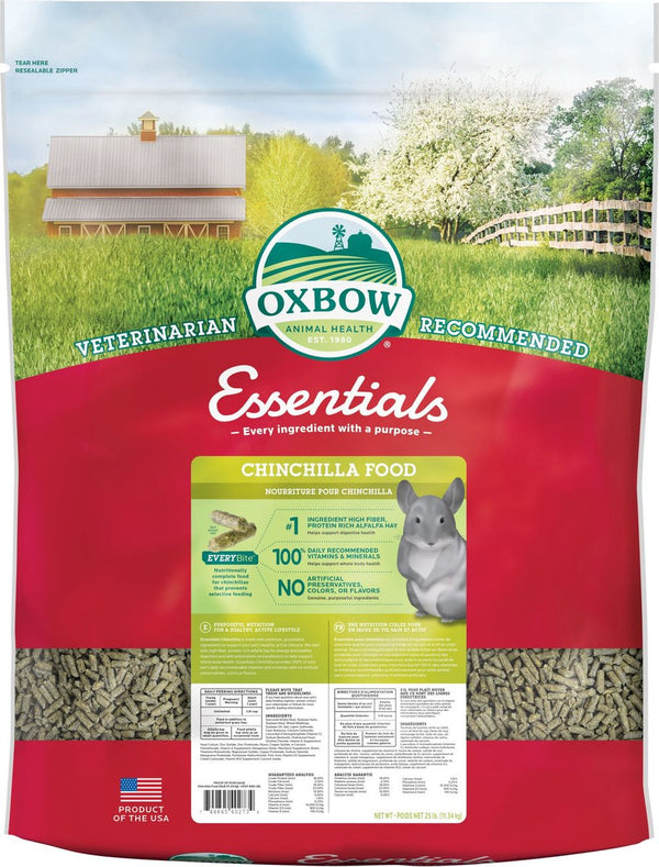 Oxbow Essentials Chinchilla Deluxe Chinchilla Food, 25 lbs