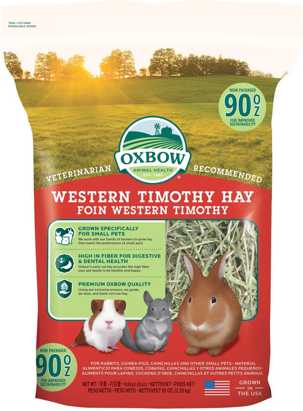 Oxbow Western Timothy Hay Small Animal Food, 90 oz