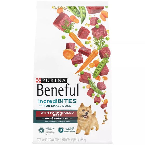 Purina Beneful IncrediBites With Farm-Raised Beef, Small Breed Dry Dog Food - 3.5 lb