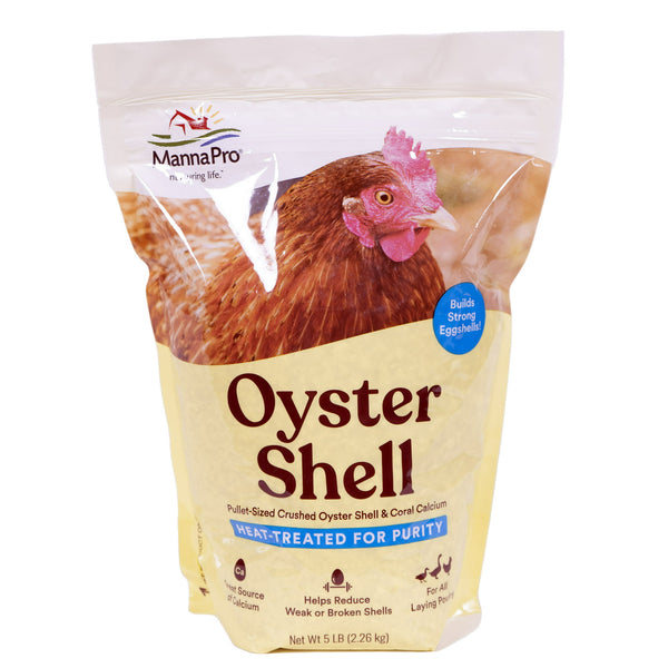 Manna Pro Crushed Oyster Shell Calcium Supplement For Laying Chickens - Poultry Treat - 5 lbs. https://a.co/d/bn9dc0m