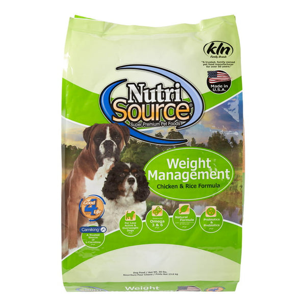 Tuffies Pet Nutrisource Weight Management Dry Dog Food, 30 lb